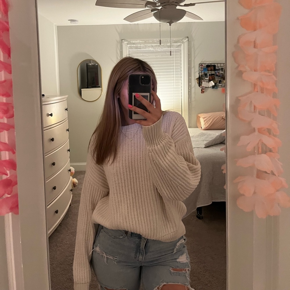 Cream Target sweater
